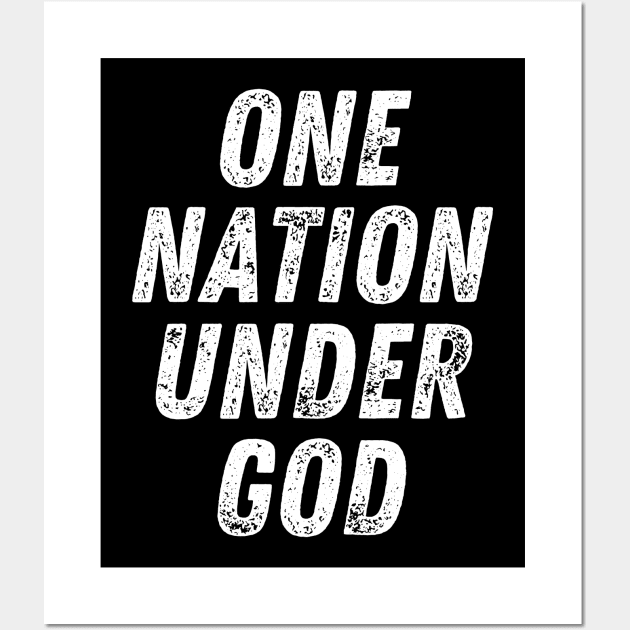 Christian Quote One Nation Under God Wall Art by Art-Jiyuu